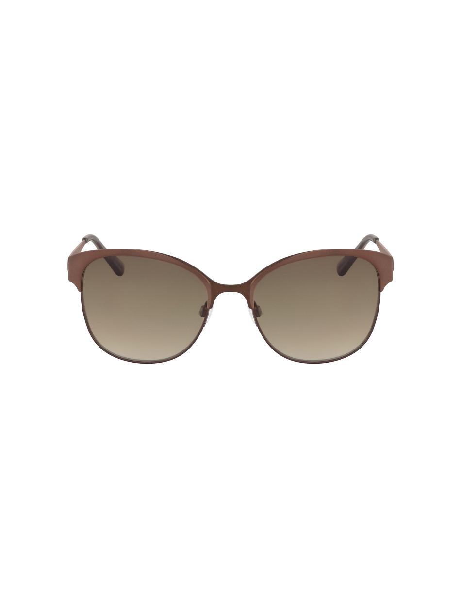 Carré Anne Klein Mocha Two-Tone Metal Sunglasses   | GHN-9987838